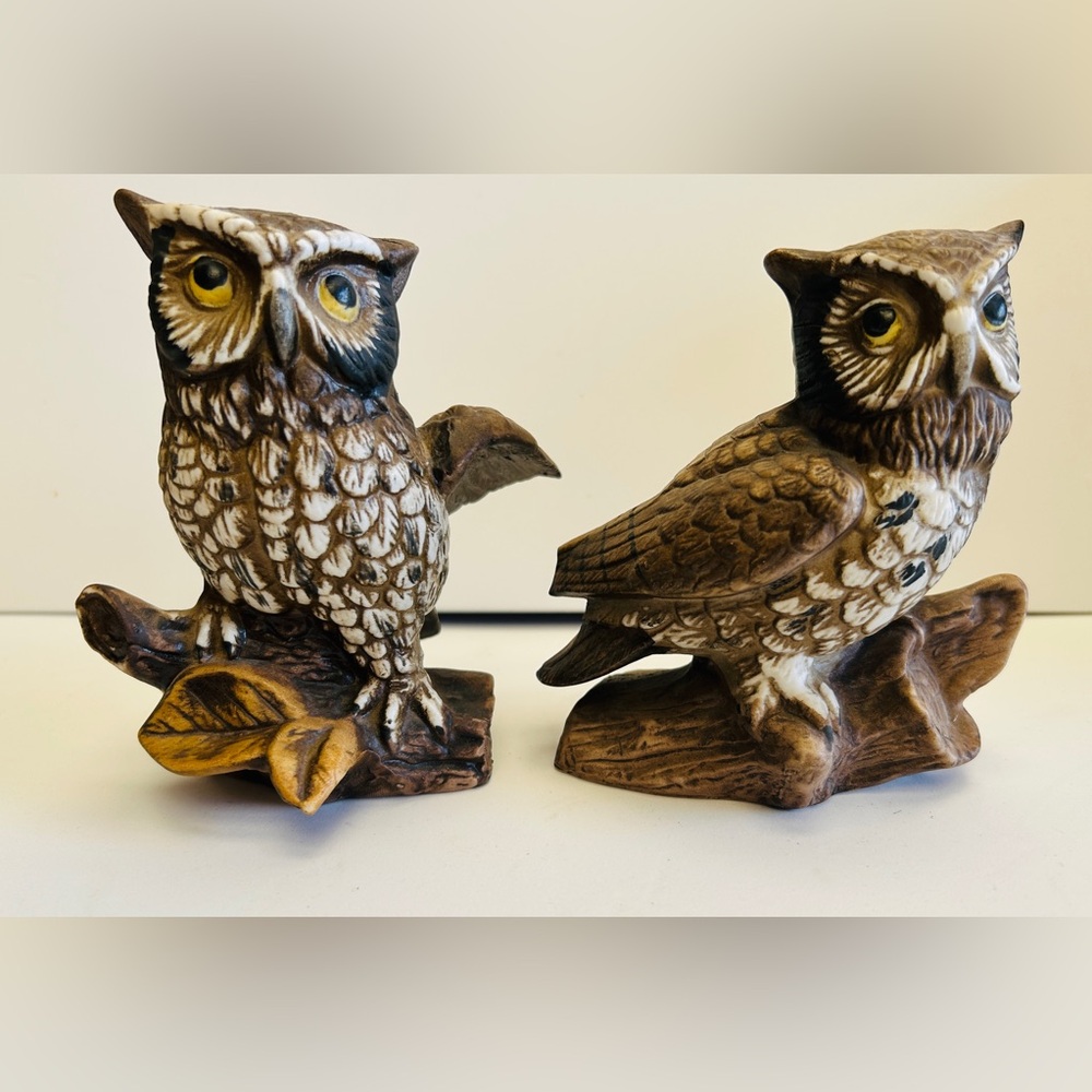 Vintage Owls, Homeco, great condition. Set of 2. Color is complete.